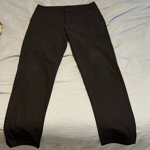 Lulu Lemon Commission Slim Fit Pant, Black, 34 Waist x 34 Length.